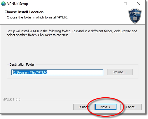 Location – Setup VPNUK