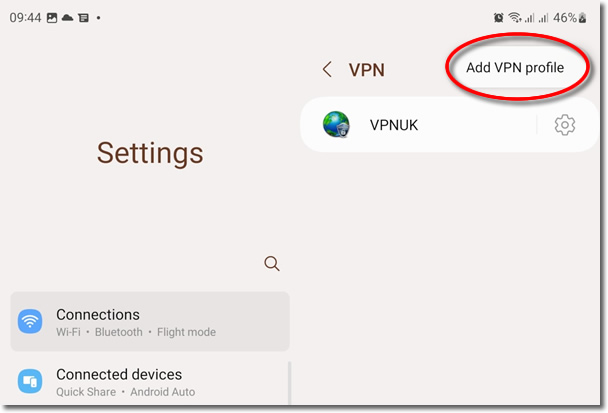 Click to enlarge IKEv2 Android VPN UK